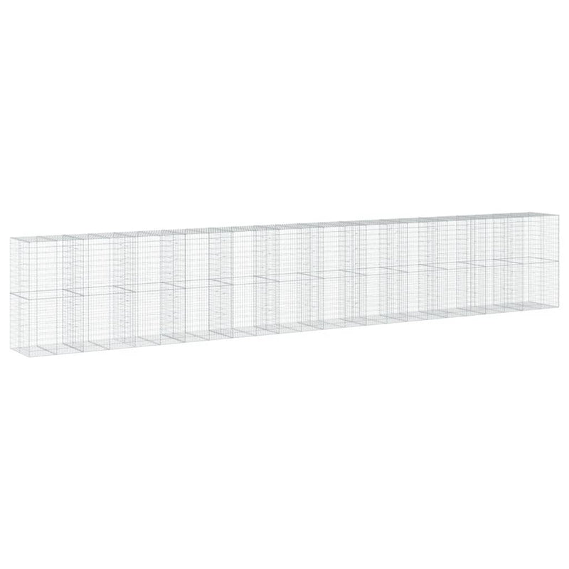 Load image into Gallery viewer, VidaXL Schanskorf 1200x100x200 cm gegalvaniseerd ijzer zilverkleurig
