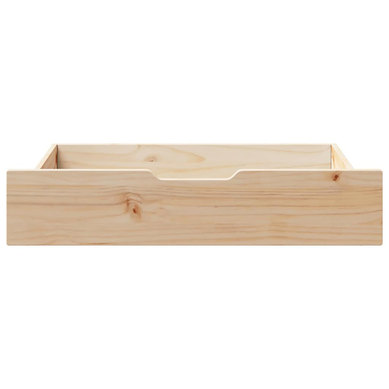 Load image into Gallery viewer, Vidaxl bedlades 2 st met wieltjes 85x55x17 cm massief grenenhout