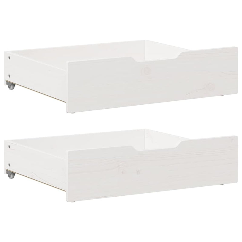 Load image into Gallery viewer, Vidaxl bedlades 2 st 65x55x17 cm massief grenenhout wit