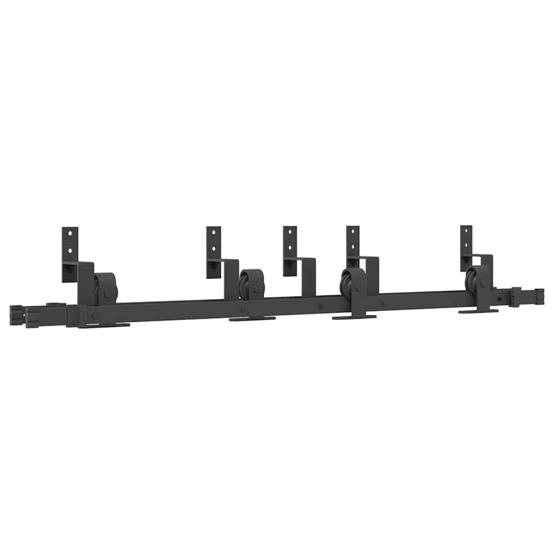 Load image into Gallery viewer, Vidaxl doos met onderdelen voor schuifdeur 152,5 cm staal zwart