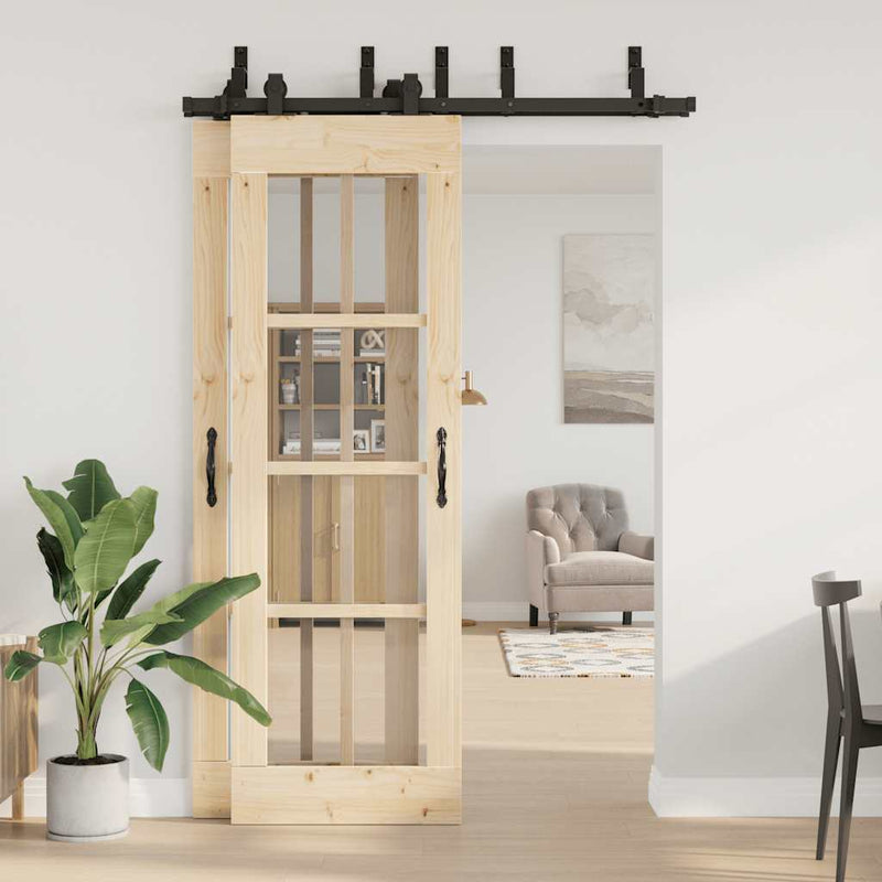 Load image into Gallery viewer, Vidaxl doos met onderdelen voor schuifdeur 152,5 cm staal zwart
