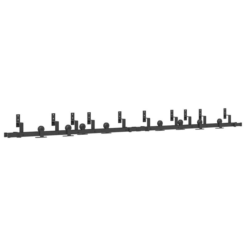 Load image into Gallery viewer, Vidaxl doos met onderdelen voor schuifdeur 305 cm staal zwart