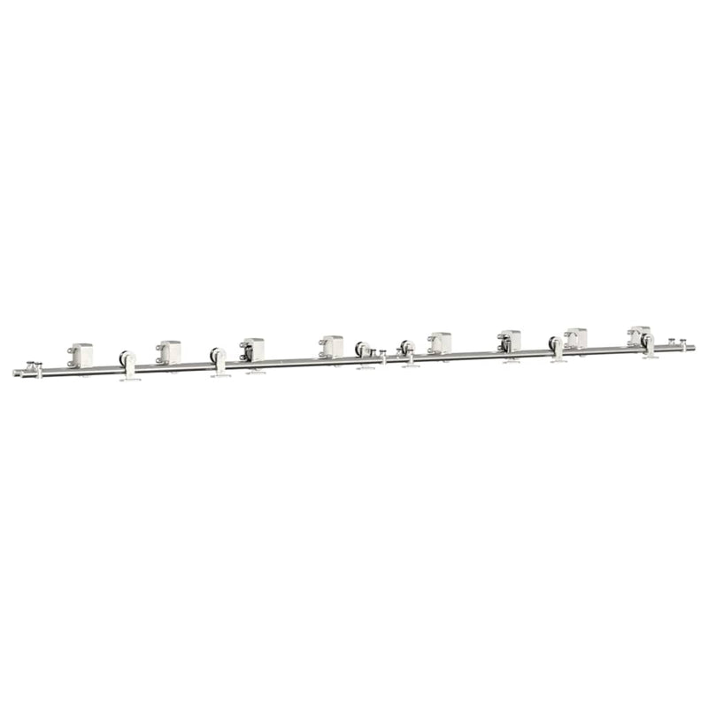 Load image into Gallery viewer, Vidaxl schuifdeur onderdelenset 366 cm roestvrij staal zilverkleurig