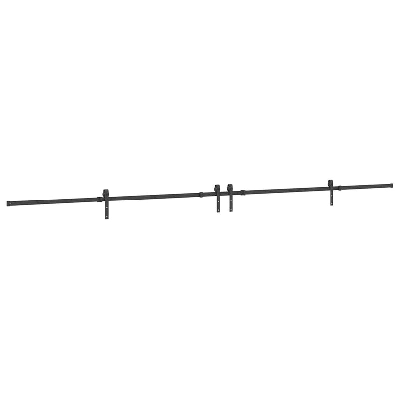 Load image into Gallery viewer, Vidaxl doos met onderdelen voor schuifdeur 427 cm staal zwart