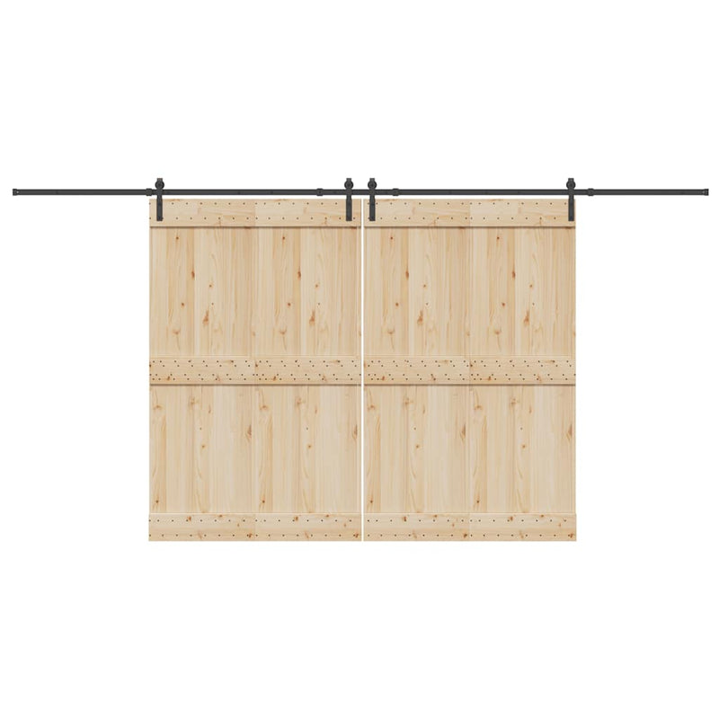 Load image into Gallery viewer, Vidaxl doos met onderdelen voor schuifdeur 427 cm staal zwart