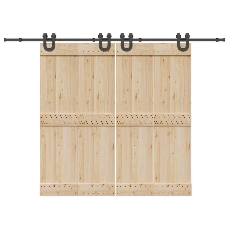Load image into Gallery viewer, Vidaxl doos met onderdelen voor schuifdeur 366 cm staal zwart