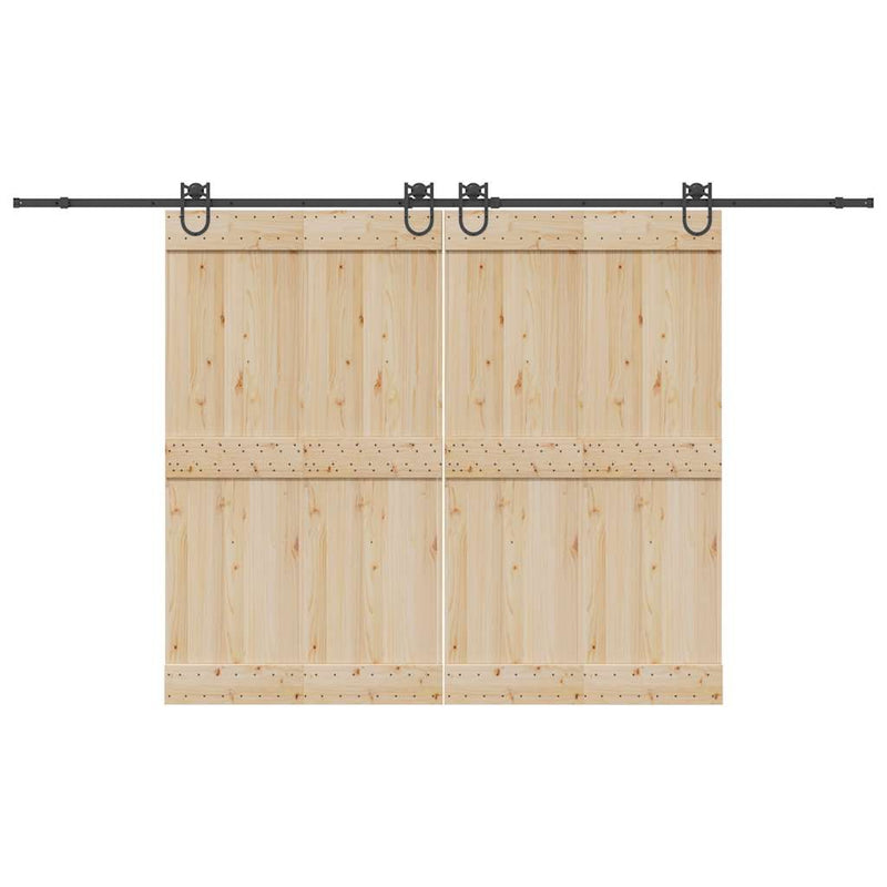 Load image into Gallery viewer, Vidaxl doos met onderdelen voor schuifdeur 366 cm staal zwart