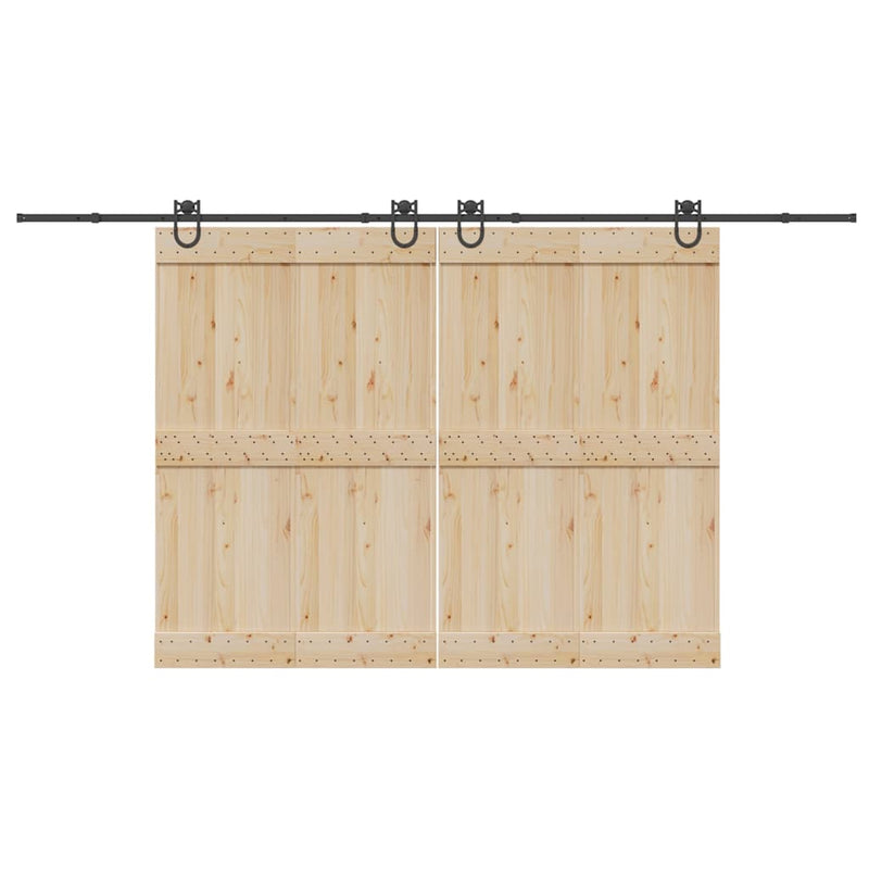 Load image into Gallery viewer, Vidaxl doos met onderdelen voor schuifdeur 400 cm staal zwart