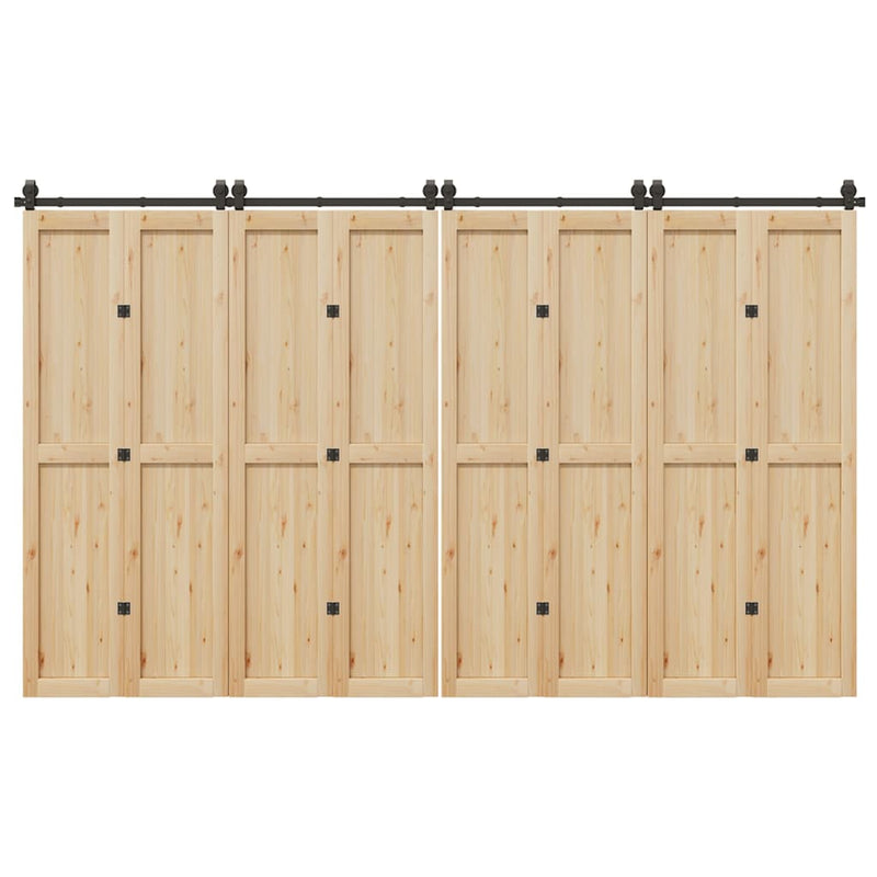 Load image into Gallery viewer, Vidaxl doos met onderdelen voor schuifdeur 366 cm staal zwart