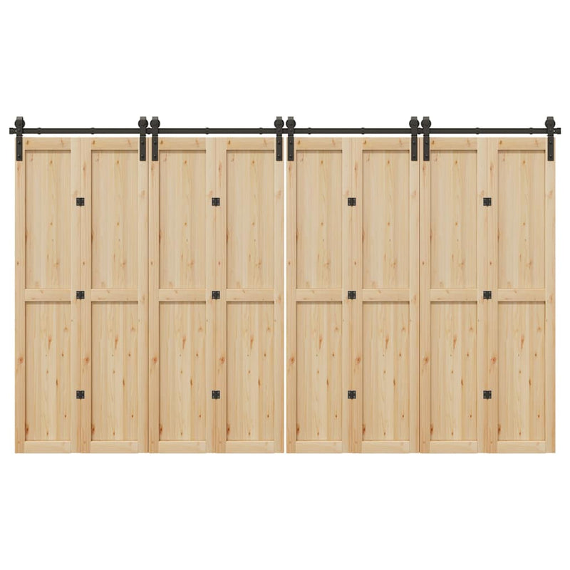 Load image into Gallery viewer, Vidaxl doos met onderdelen voor schuifdeur 366 cm staal zwart