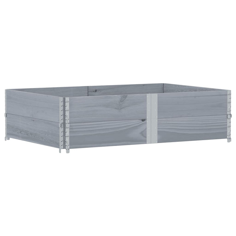 Load image into Gallery viewer, Vidaxl palletopzetranden 2 st 150x100 cm massief grenenhout grijs