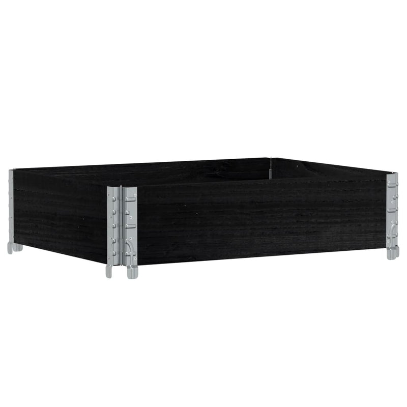 Load image into Gallery viewer, Vidaxl plantenbak 80x60 cm massief grenenhout zwart