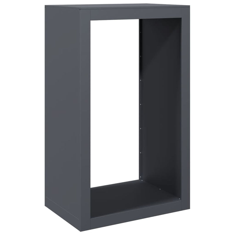 Load image into Gallery viewer, Vidaxl haardhoutrek 60x40x100 cm staal antracietkleurig