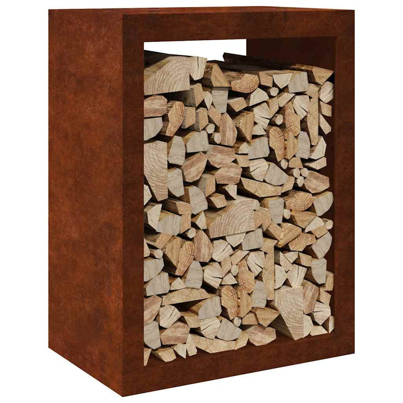 Load image into Gallery viewer, Vidaxl brandhoutrek 60x40x80 cm weervast staal