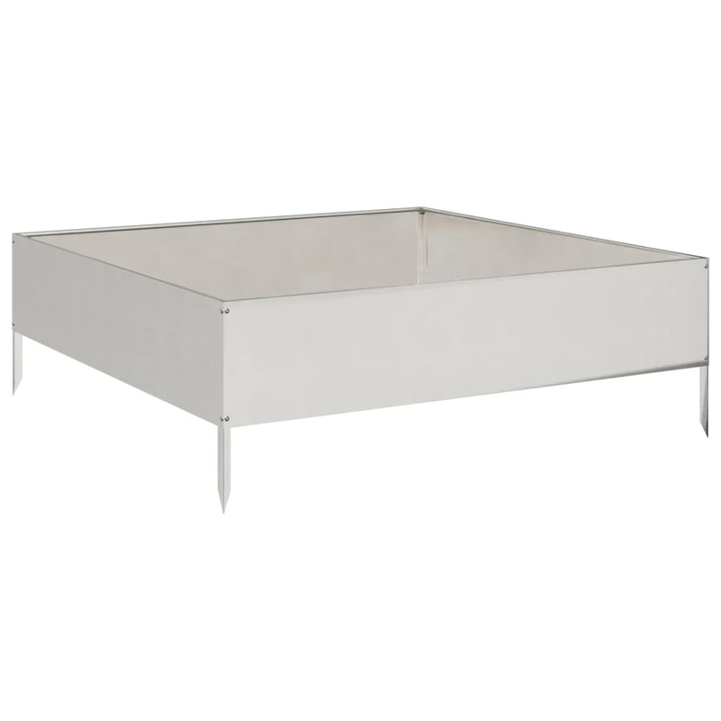 Load image into Gallery viewer, Vidaxl plantenbak verhoogd 100x100x33,5 cm roestvrijstaal