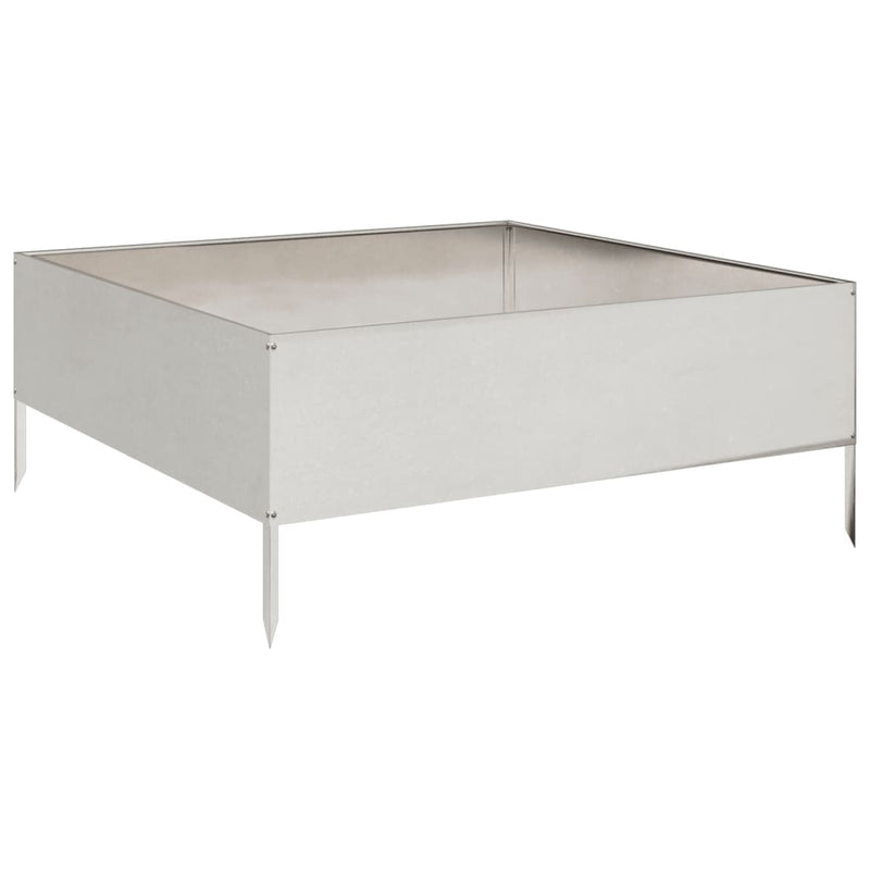 Load image into Gallery viewer, Vidaxl plantenbak verhoogd 100x100x25 cm roestvrijstaal