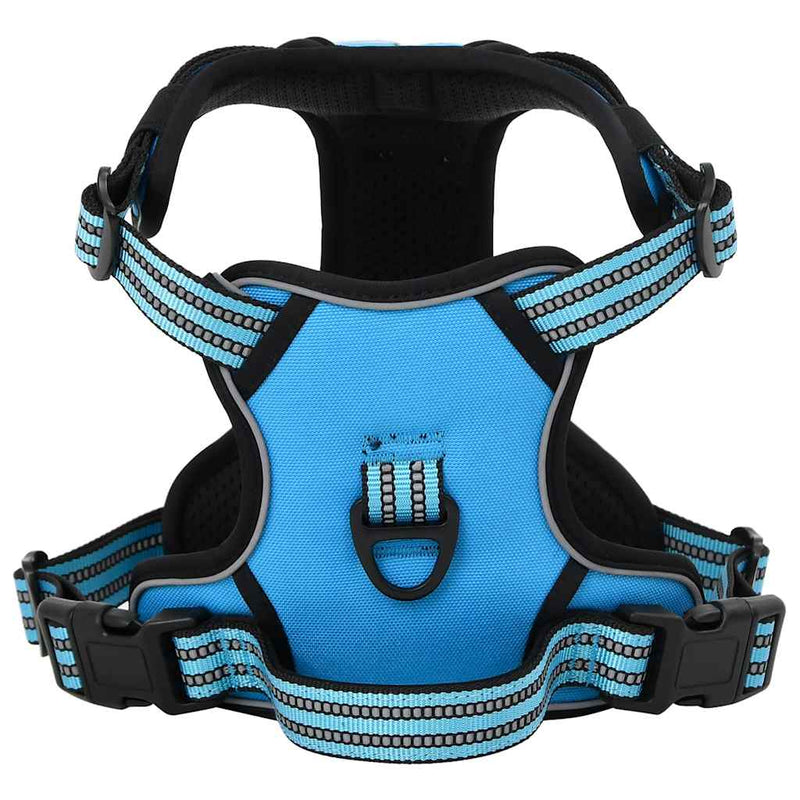 Load image into Gallery viewer, Vidaxl hondentuigje met riem en halsband verstelbaar m blauw