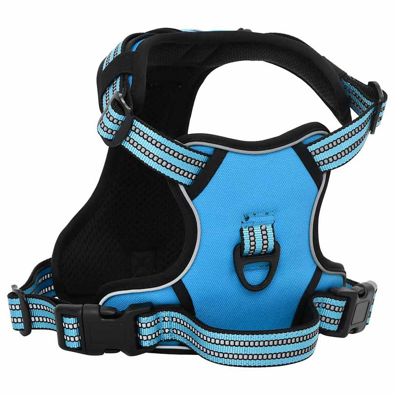 Load image into Gallery viewer, Vidaxl hondentuigje met riem en halsband verstelbaar m blauw