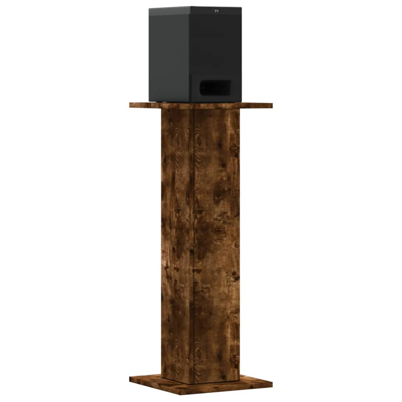 Load image into Gallery viewer, Vidaxl speakerstandaards 2 st 30x30x80 cm bewerkt hout gerookt eiken