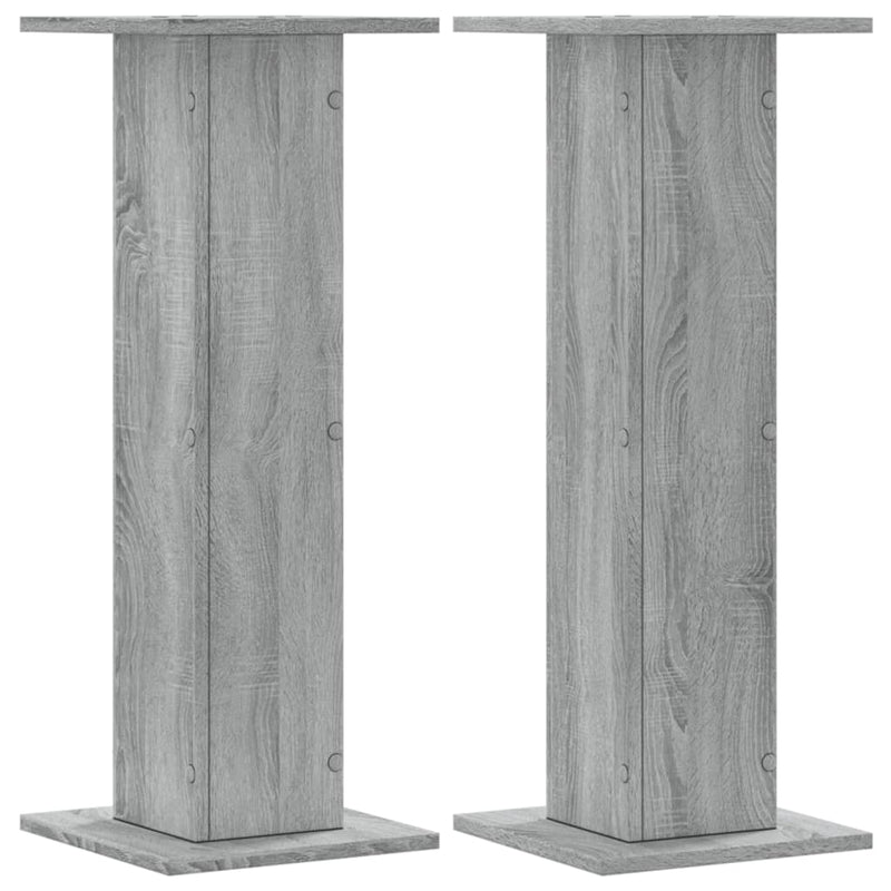 Load image into Gallery viewer, Vidaxl speakerstandaards 2 st 30x30x80 cm bewerkt hout grijs sonoma
