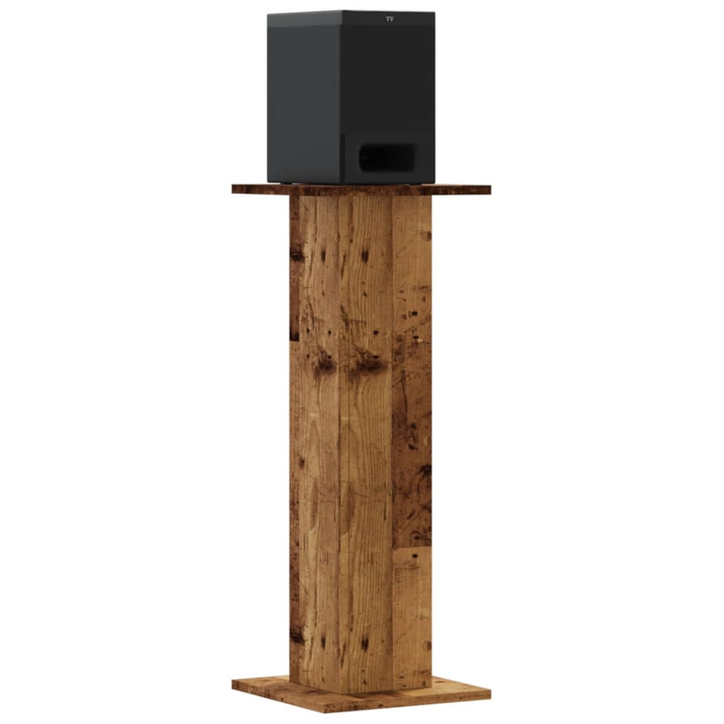 Load image into Gallery viewer, Vidaxl speakerstandaards 2 st 30x30x80 cm bewerkt hout oud houtkleurig