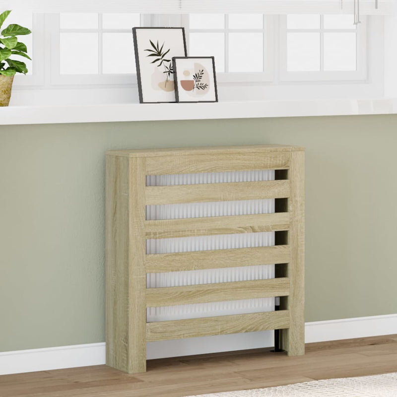 Load image into Gallery viewer, Vidaxl radiatorombouw 78x20x82 cm bewerkt hout sonoma eikenkleurig