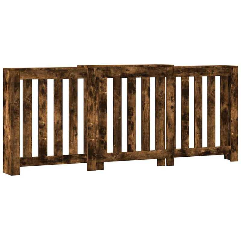 Load image into Gallery viewer, Vidaxl radiatorombouw 205x21,5x83,5 cm bewerkt hout gerookt eikenkleur