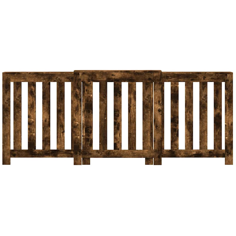 Load image into Gallery viewer, Vidaxl radiatorombouw 205x21,5x83,5 cm bewerkt hout gerookt eikenkleur