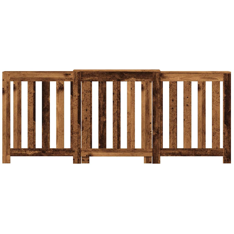 Load image into Gallery viewer, Vidaxl radiatorombouw 205x21,5x83,5 cm bewerkt hout oud hout