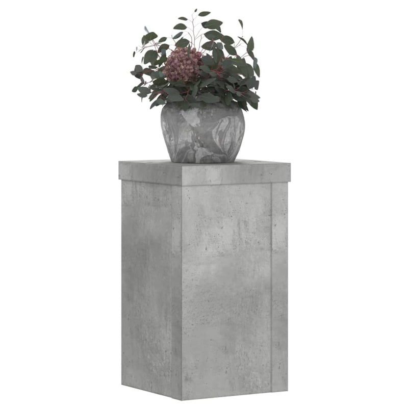 Load image into Gallery viewer, Vidaxl plantenstandaards 2 st 10x10x18 cm bewerkt hout betongrijs
