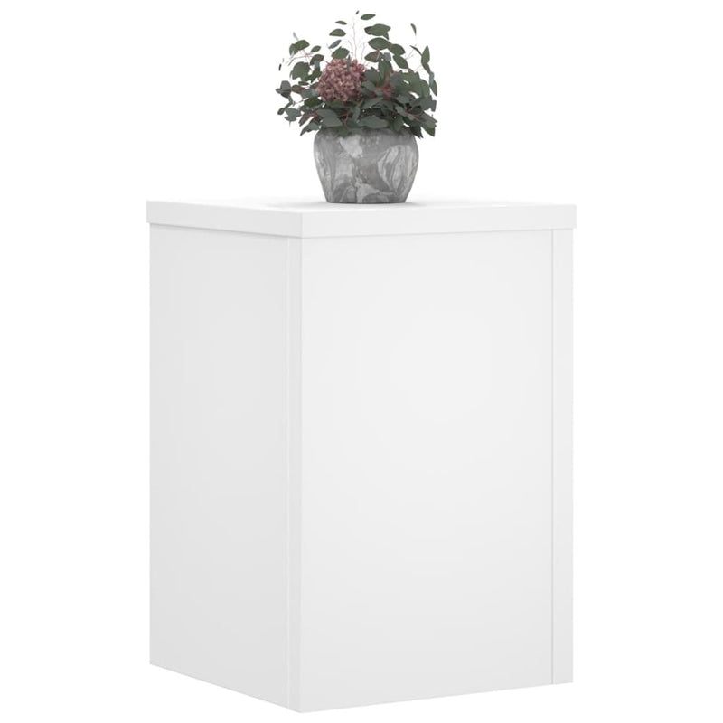 Load image into Gallery viewer, Vidaxl plantenstandaards 2 st 20x20x30 cm bewerkt hout wit