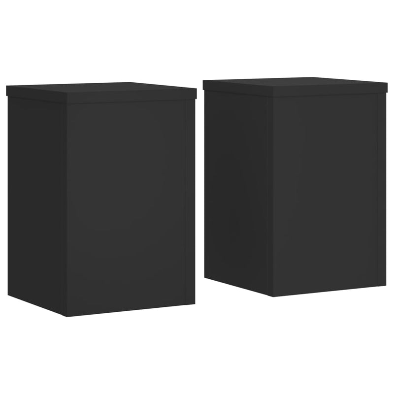 Load image into Gallery viewer, Vidaxl plantenstandaards 2 st 20x20x30 cm bewerkt hout zwart