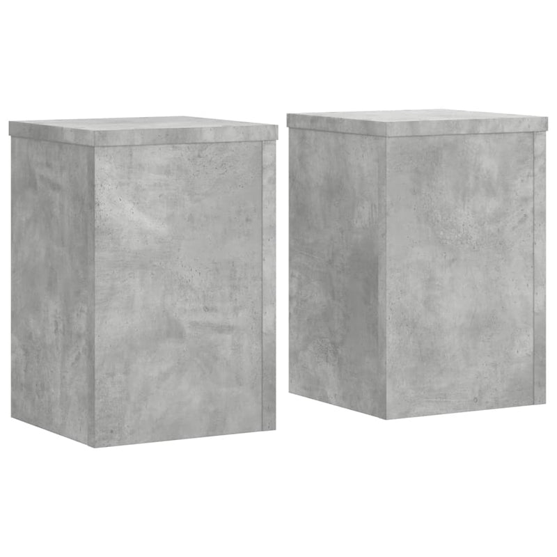 Load image into Gallery viewer, Vidaxl plantenstandaards 2 st 20x20x30 cm bewerkt hout betongrijs