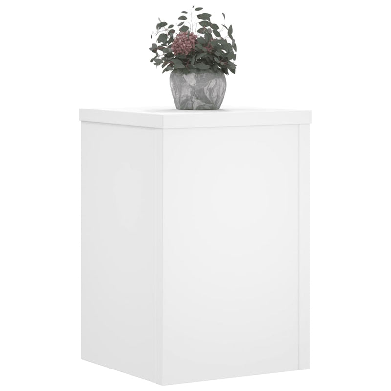 Load image into Gallery viewer, Vidaxl plantenstandaards 2 st 25x25x35 cm bewerkt hout wit