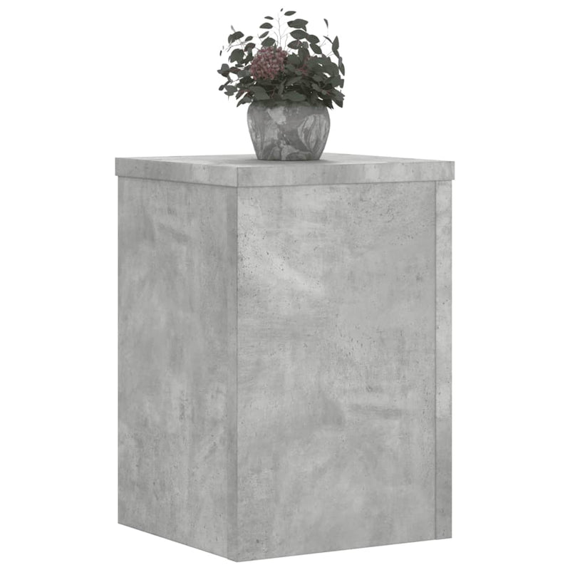 Load image into Gallery viewer, Vidaxl plantenstandaards 2 st 25x25x35 cm bewerkt hout betongrijs