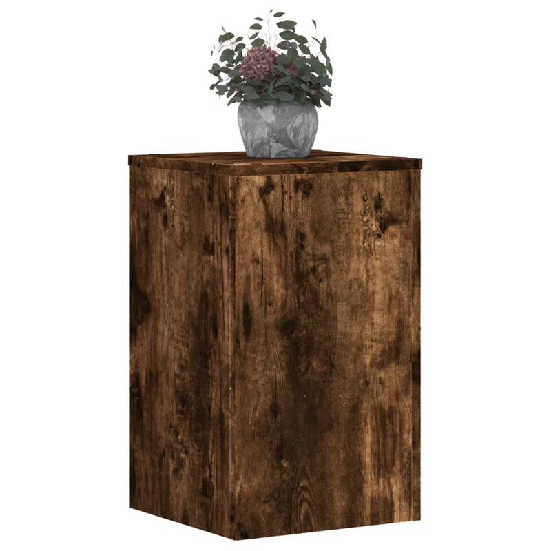 Load image into Gallery viewer, Vidaxl plantenstandaards 2 st 30x30x50 cm bewerkt hout gerookt eiken