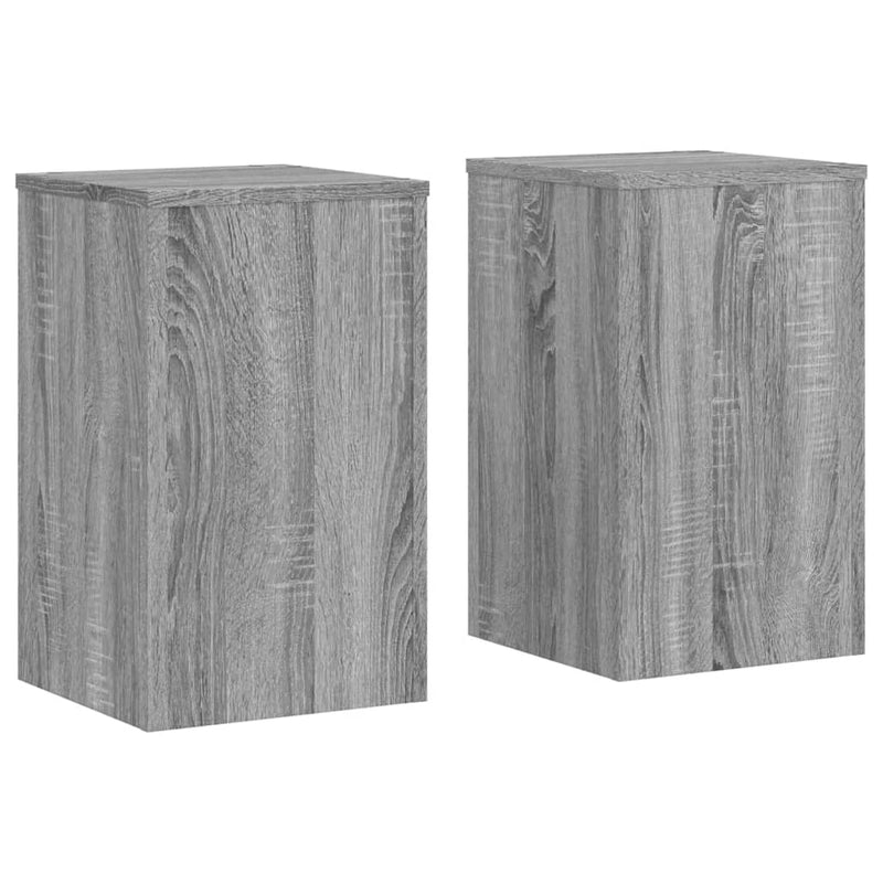 Load image into Gallery viewer, Vidaxl plantenstandaards 2 st 30x30x50 cm bewerkt hout grijs sonoma