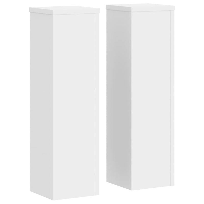 Load image into Gallery viewer, Vidaxl plantenstandaards 2 st 17x17x60 cm bewerkt hout wit