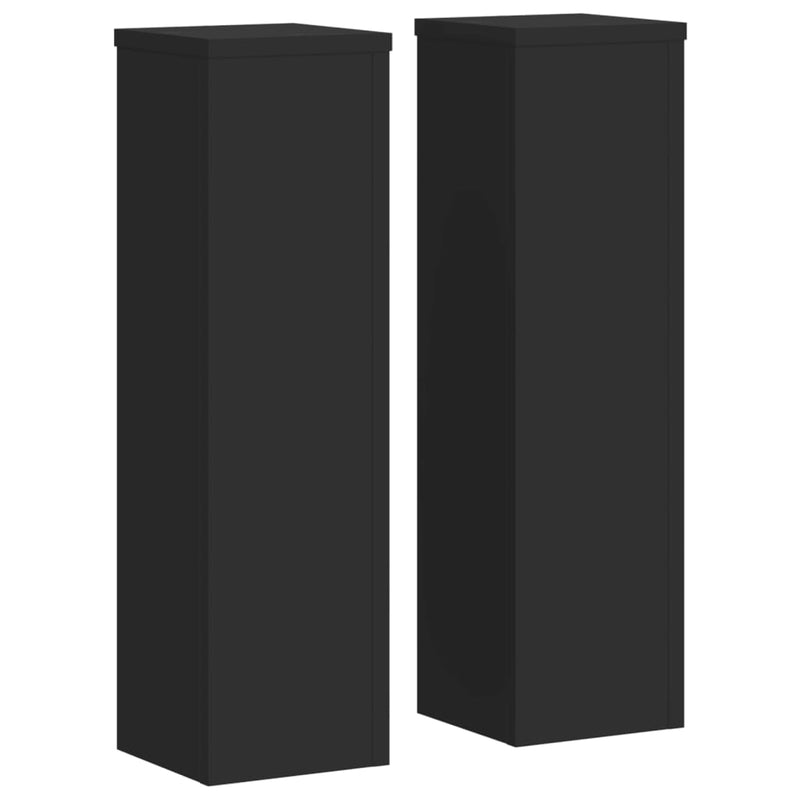 Load image into Gallery viewer, Vidaxl plantenstandaards 2 st 17x17x60 cm bewerkt hout zwart