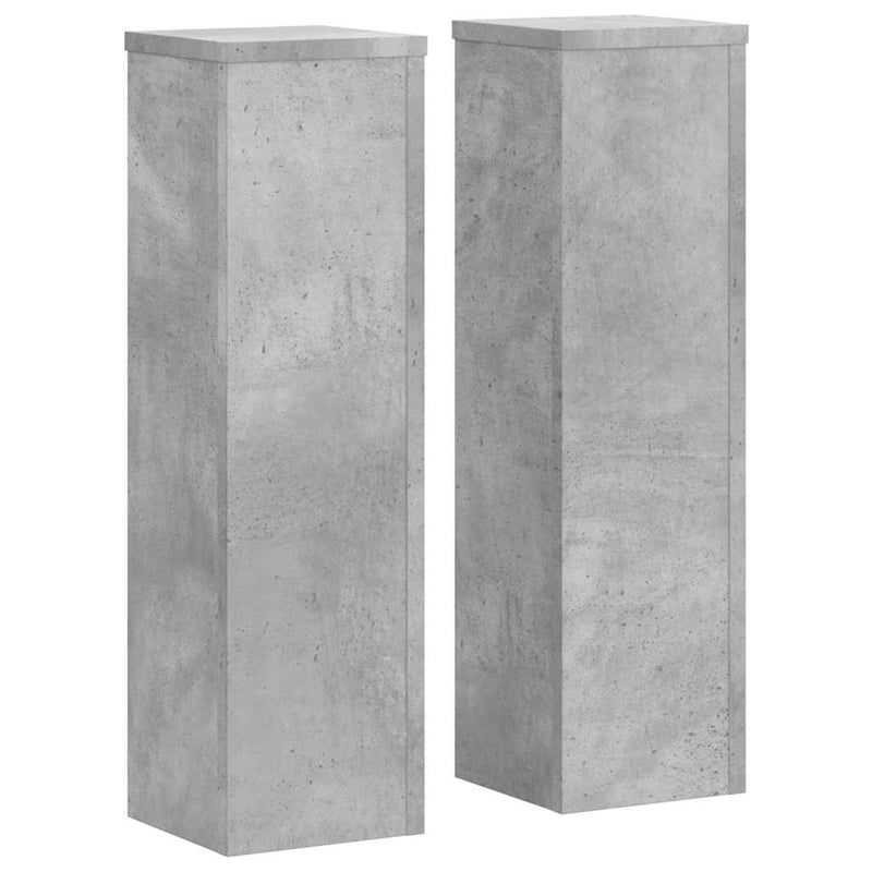 Load image into Gallery viewer, Vidaxl plantenstandaards 2 st 17x17x60 cm bewerkt hout betongrijs
