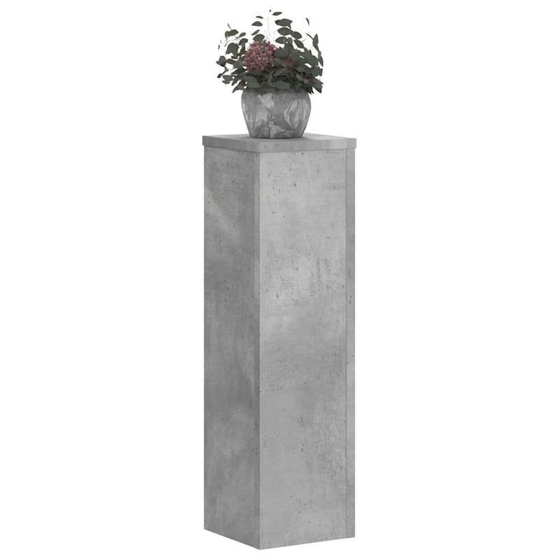 Load image into Gallery viewer, Vidaxl plantenstandaards 2 st 17x17x60 cm bewerkt hout betongrijs