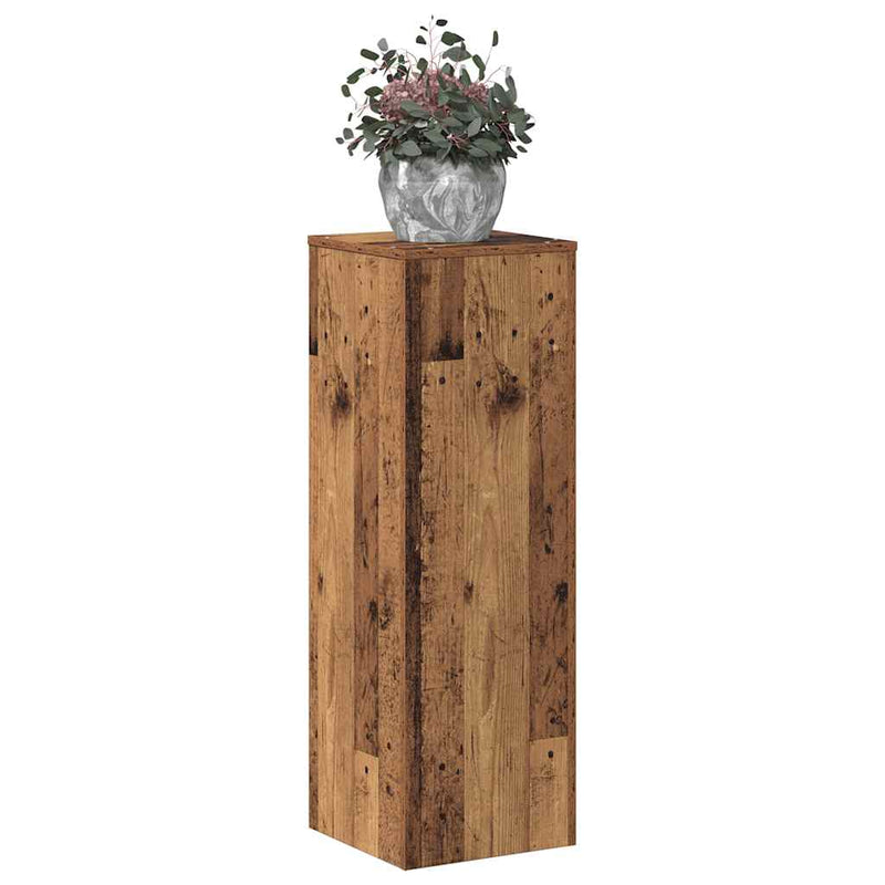 Load image into Gallery viewer, Vidaxl plantenstandaard 33x33x100 cm bewerkt hout oud houtkleurig