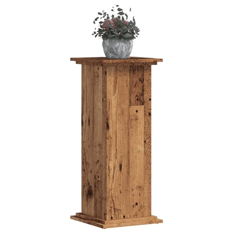 Load image into Gallery viewer, Vidaxl plantenstandaard 33x33x80 cm bewerkt hout oud houtkleurig