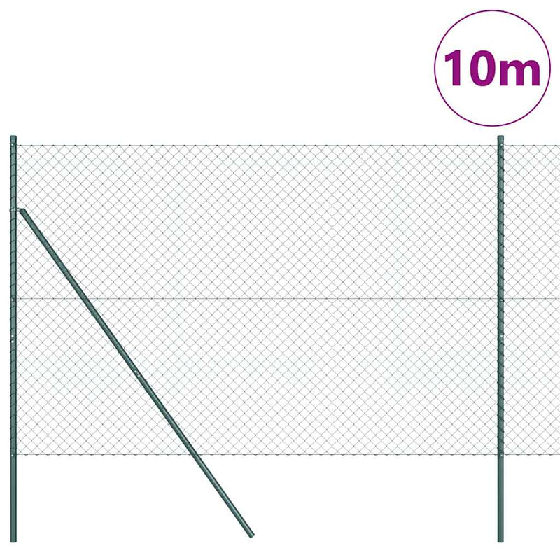 Load image into Gallery viewer, Vidaxl afrasteringspaal groen 10 x 1,6 m (40 x 40 mm gaas)
