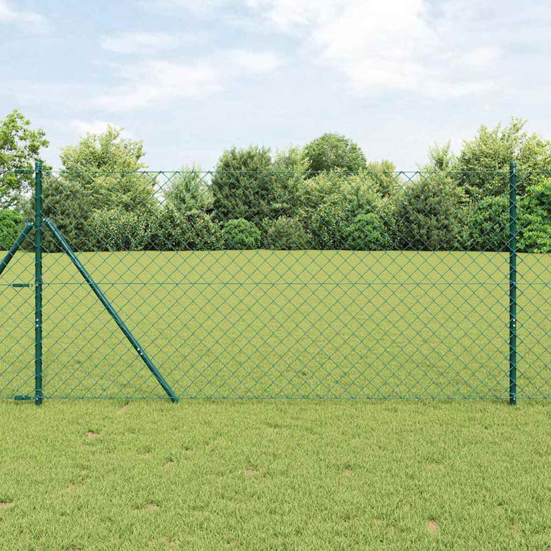 Load image into Gallery viewer, Vidaxl afrasteringspaal groen 10 x 1,4 m (60 x 60 mm gaas)
