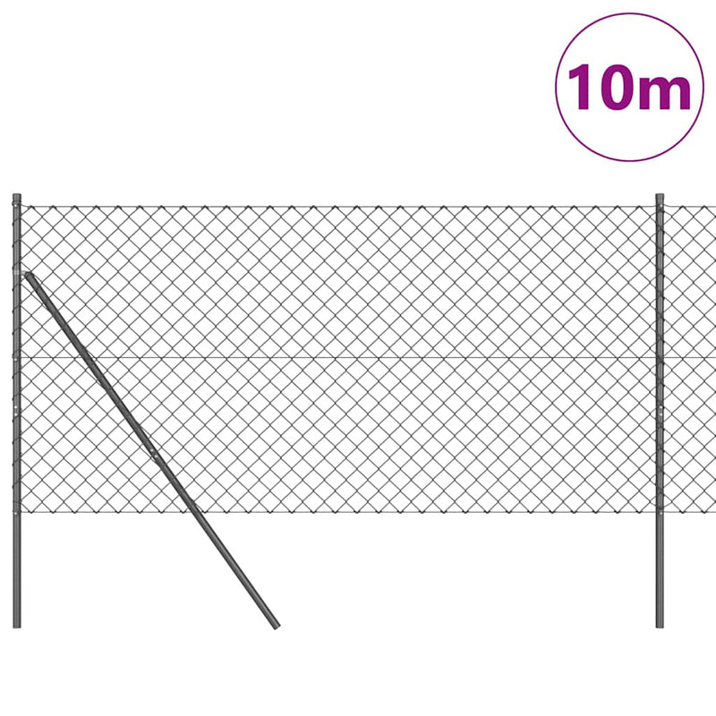 Load image into Gallery viewer, Vidaxl afrasteringspaal grijs 10 x 1,2 m (60 x 60 mm gaas)
