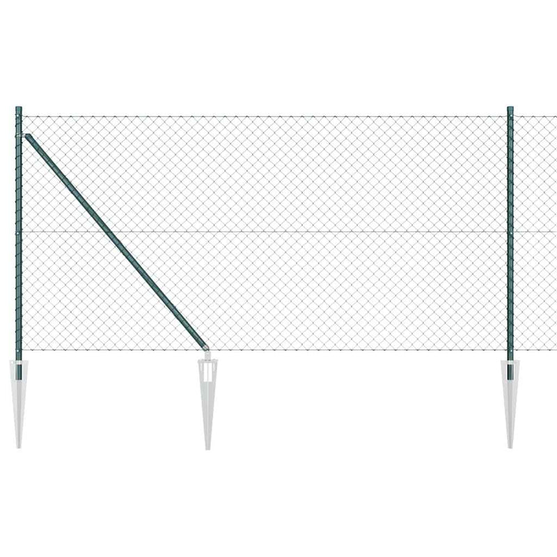 Load image into Gallery viewer, Vidaxl afrasteringspaal groen 10 x 1 m (40 x 40 mm gaas) staal en pvc