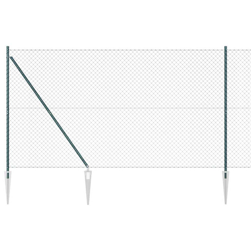 Load image into Gallery viewer, Vidaxl afrasteringspaal groen 10 x 1,5 m (60 x 60 mm gaas)