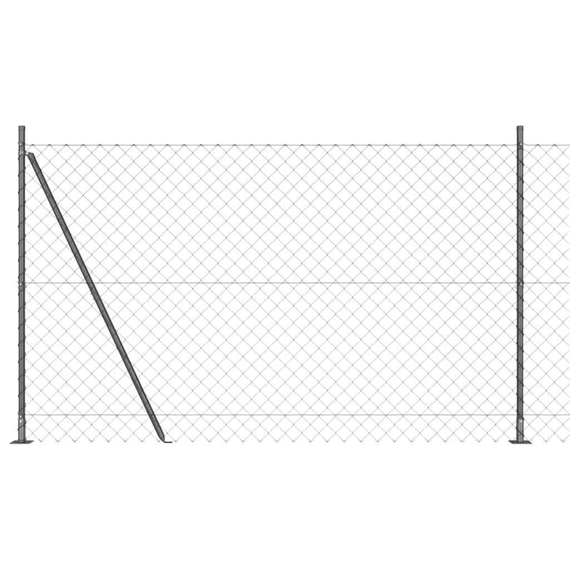 Load image into Gallery viewer, Vidaxl afrasteringspaal grijs 10 x 1,4 m (60 x 60 mm gaas)