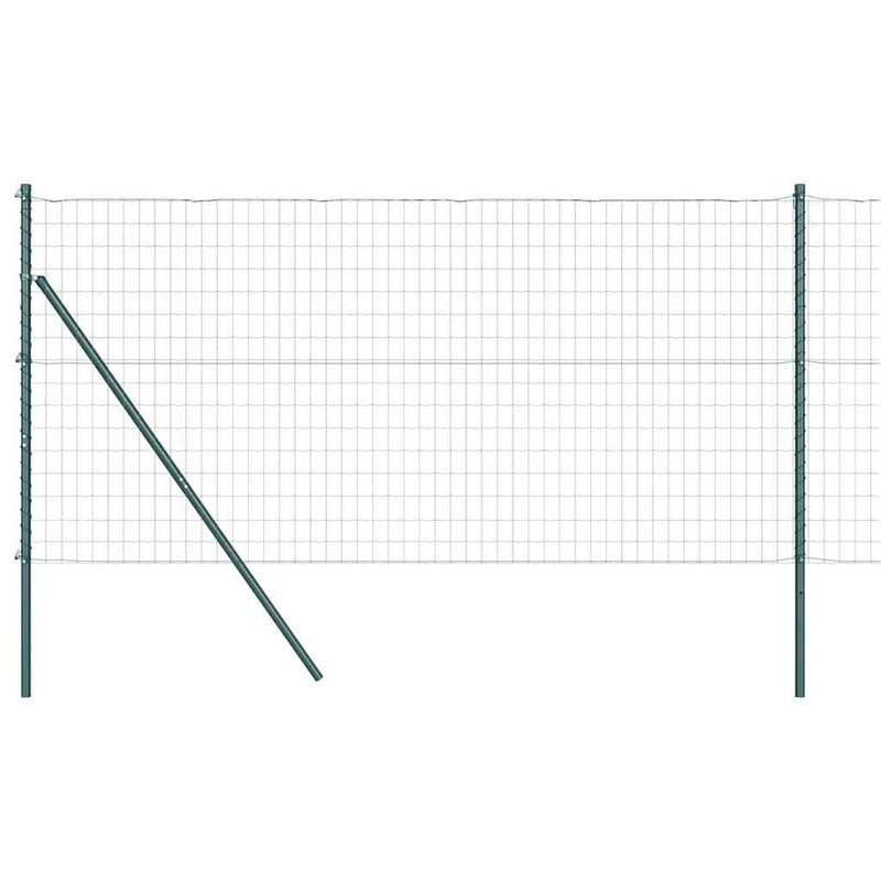Load image into Gallery viewer, Vidaxl hek met paal groen 1,2 x 10 m staal en pvc